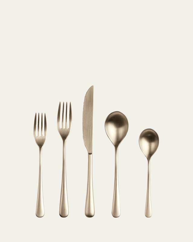 Neve Ice Champagne 5-Piece Flatware Place Setting